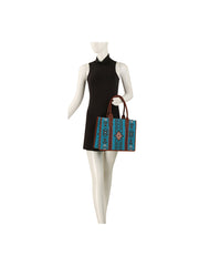 Mesa Pattern Flat Panel Boxy Tote