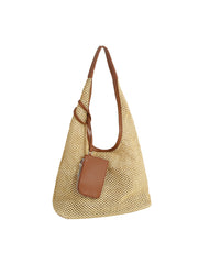 Woven Trimmer Hobo Bag
