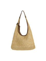 Woven Trimmer Hobo Bag