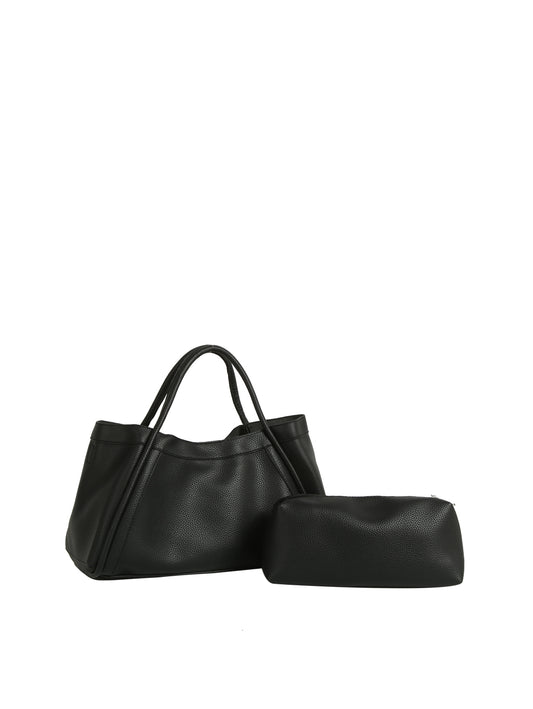 Structured Pebbled Tote Set