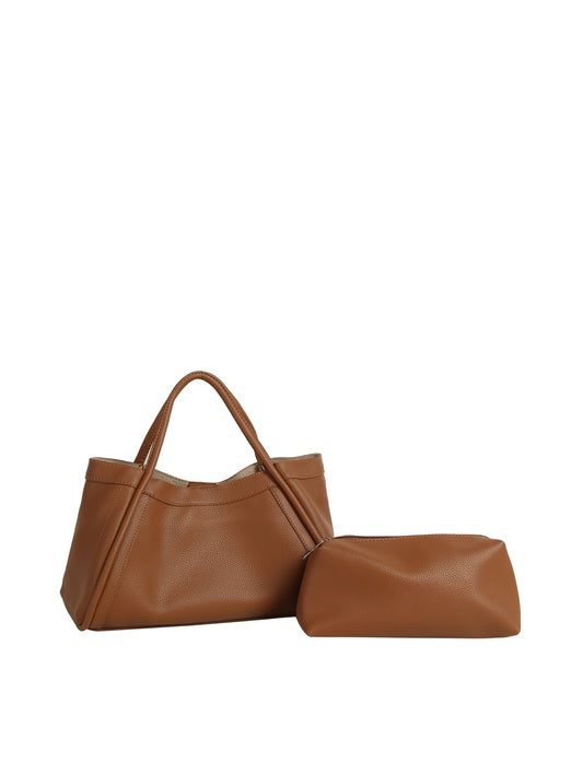 Structured Pebbled Tote Set