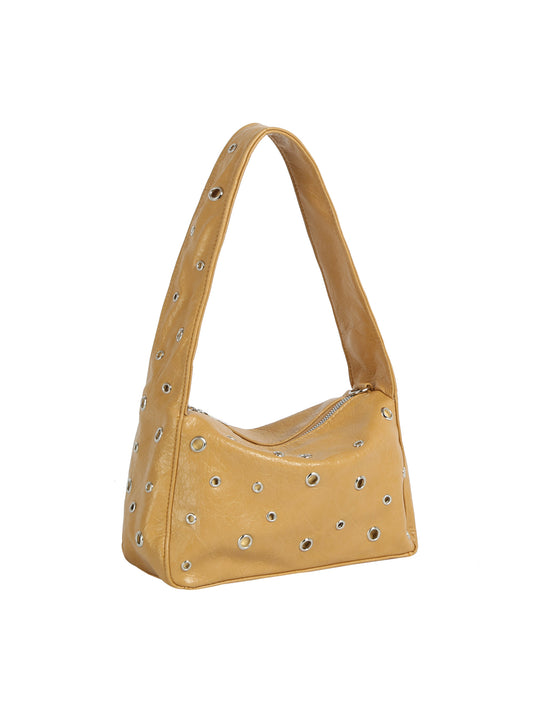 Grommet Edge Shoulder Bag
