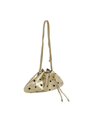 Rivet Grommet Drawstring Shoulder Bag