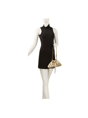 Rivet Grommet Drawstring Shoulder Bag