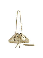 Rivet Grommet Drawstring Shoulder Bag