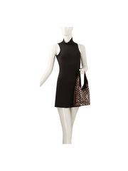 Allover Stud Mini Hobo Shoulder Bag
