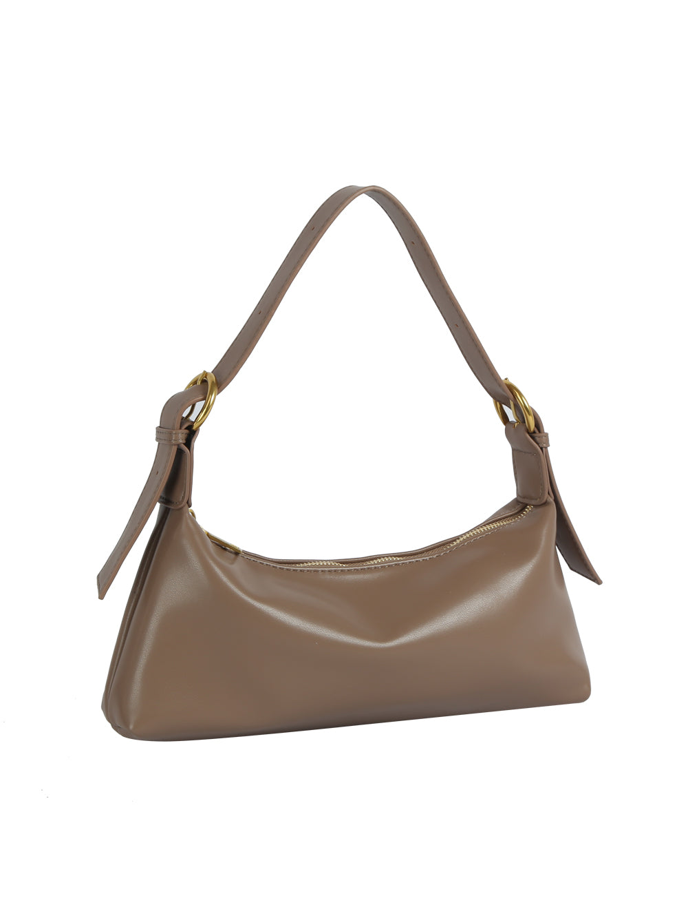 Stone handbag with a strap on a white background