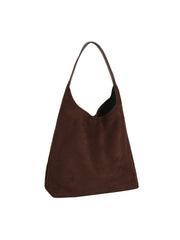 Soft Suede Slouch Hobo Tote with Suede Zip Pouch