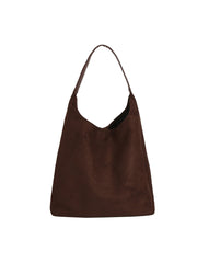 Soft Suede Slouch Hobo Tote with Suede Zip Pouch