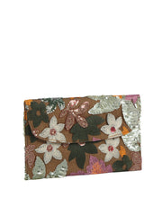 Boho Sequin Floral Embroidered Clutch