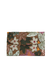 Boho Sequin Floral Embroidered Clutch