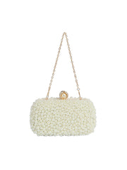 Pearl Beaded Box Clutch