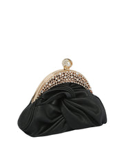 Pearl Kisslock Pleated Clutch