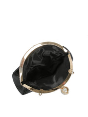 Pearl Kisslock Pleated Clutch