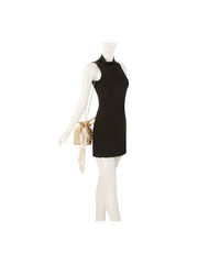 Pearl Handle Satin Drawstring Bag