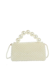 Pearl Handle Beaded Clutch