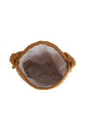 Cozy Fleece Plush Shoulder Hobo Bag