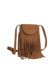 Fringe Suede Crossbody Bag