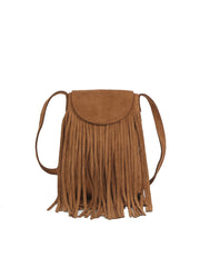 Fringe Suede Crossbody Bag