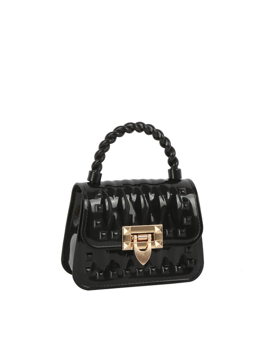 Studded Jelly Mini Top-Handle Bag