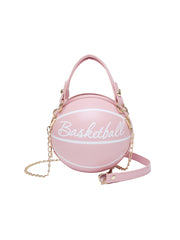 Basketball Shape Round Crossbody Bag