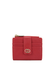 Quilted Snap Tab Card Holder Wallet