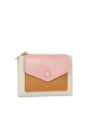 Color Block Snap Wallet with Coin Zip