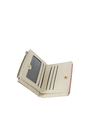 Color Block Snap Wallet with Coin Zip