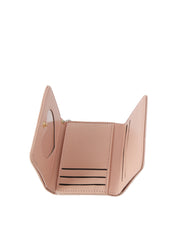 Embossed Bunny Mini Wallet with Pom Charm