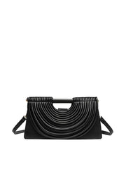 Modern Sculptural Arc Handle Shoulder Bag