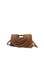 Modern Sculptural Arc Handle Shoulder Bag