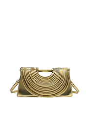 Modern Sculptural Arc Handle Shoulder Bag