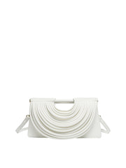 Modern Sculptural Arc Handle Shoulder Bag