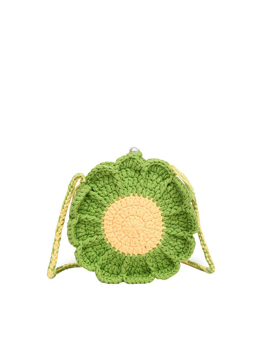 Crochet Flower Crossbody Bag