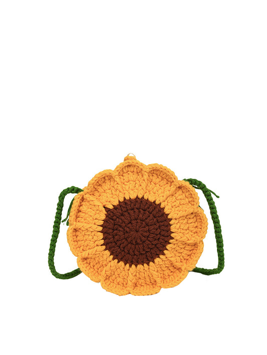 Crochet Flower Crossbody Bag