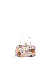 3D Floral Embellished Evening Clutch Bag