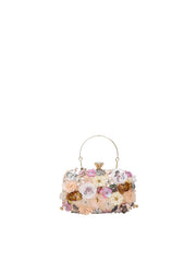 3D Floral Embellished Evening Clutch Bag