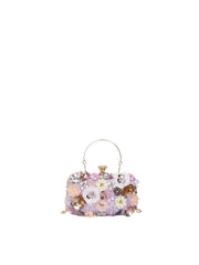 3D Floral Embellished Evening Clutch Bag