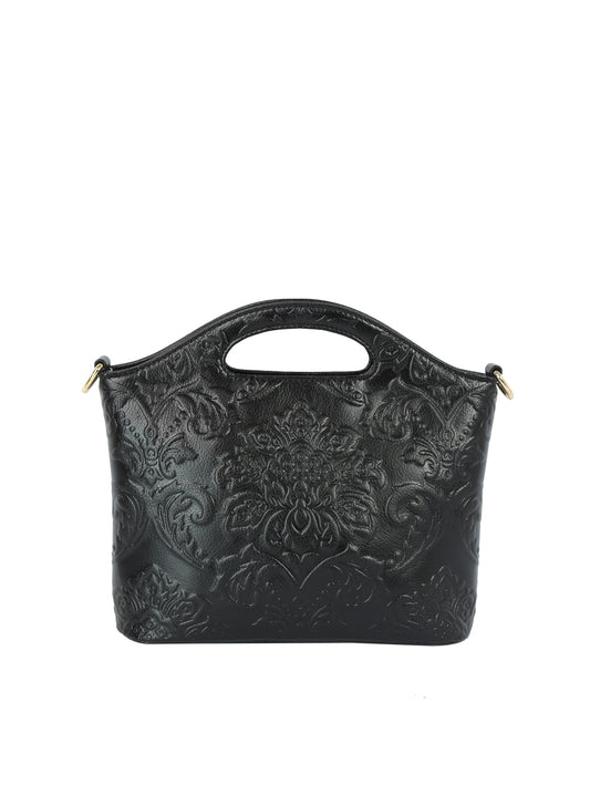Vintage Floral Embossed Handbag