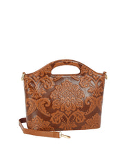 Vintage Floral Embossed Handbag