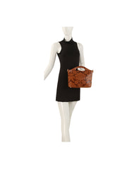 Vintage Floral Embossed Handbag