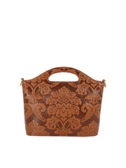 Vintage Floral Embossed Handbag