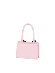 Glitter Bow Flap Top Handle Evening Bag