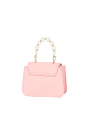 Pearl Handle Bow Accent Mini Handbag