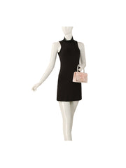 Pearl Handle Ruched Evening Clutch