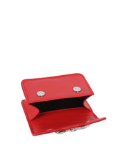 Metal Bow Rhinestone Flap Mini Handbag
