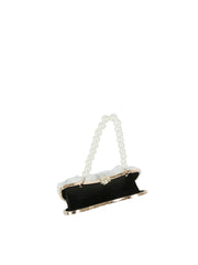 3D Floral Pearl Handle Evening Clutch