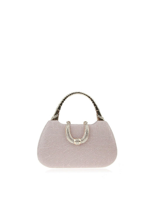 Rhinestone Buckle Accent Evening Handbag