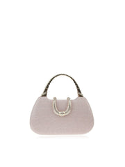 Rhinestone Buckle Accent Evening Handbag