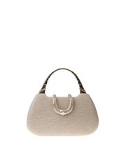 Rhinestone Buckle Accent Evening Handbag